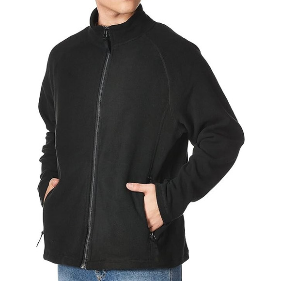 Clique Summit Full-Zip Microfleece Jacket Men's Big & Tall (Size 5XL) Black - Picture 1 of 5